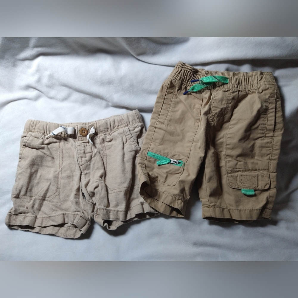 Kids Tan Cargo Shorts
